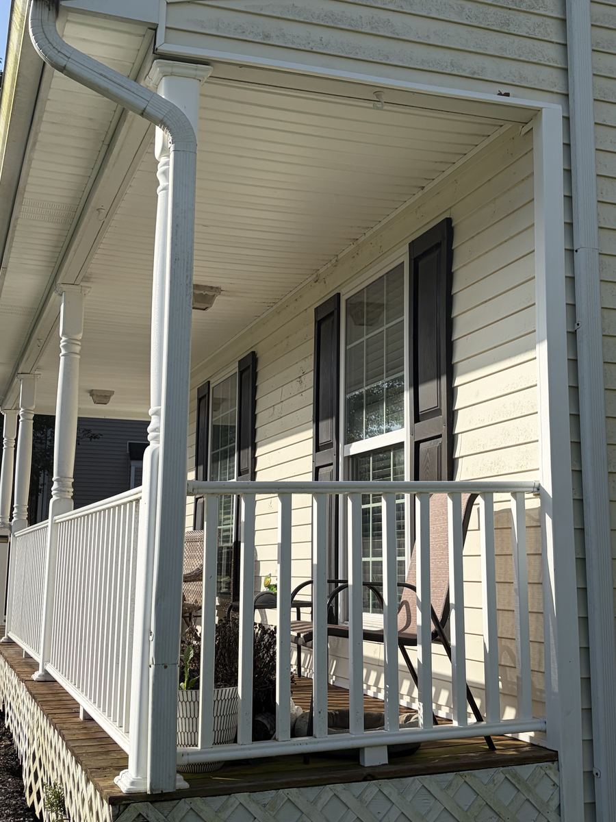 Before — surface staining before pressure washing